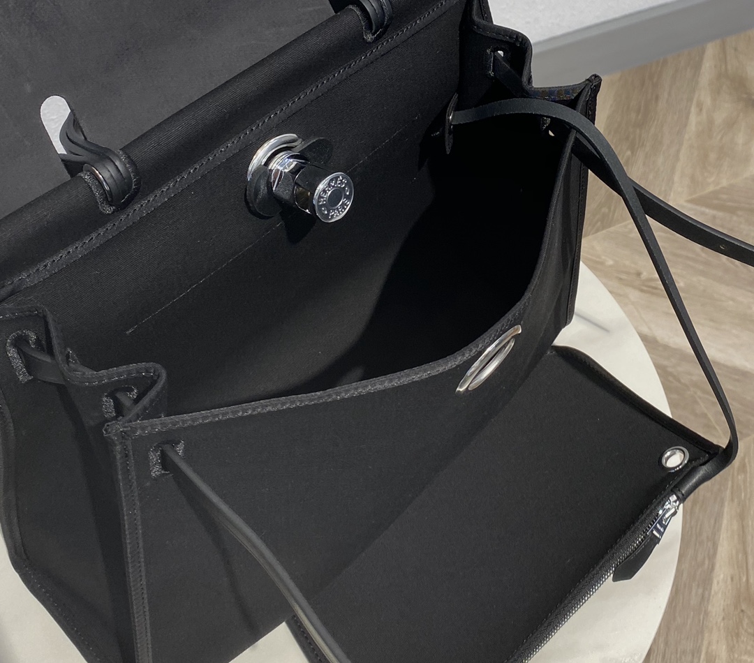 Hermes herbag　エルメス　2WAYバッグ　エールバッグジップPM 31　ショルダーバッグ　ハンドバッグ　外縫い　キャンバス×レザー　本革　24色 - 画像 9