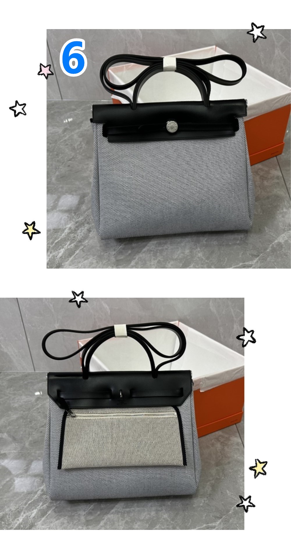 希少 エールバッグ HERMES Herbag Zip 31 バッグ エルメス ショルダーバッグ ハンドバッグ 内縫い 6色 - 画像 6