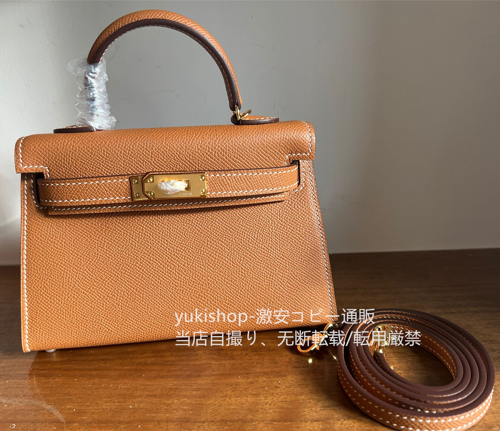 ハーフ手縫い　エルメス　Hermes Mini kelly 2 　可愛いミニケリー2　外縫い　ハンドバッグ　ショルダーつき　33色/金具色お選びでき - 画像 6