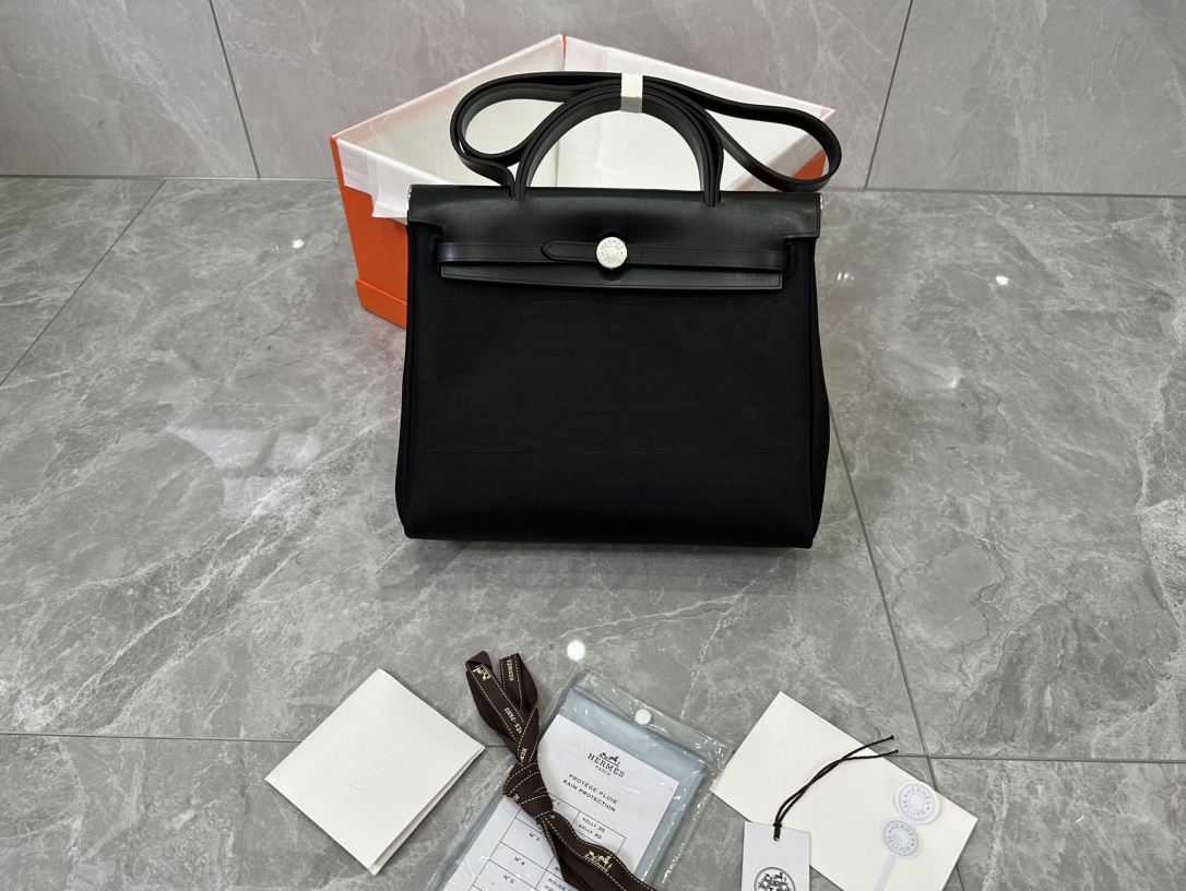 エルメス　Hermes herbag　2WAYバッグ　エールバッグジップPM 31　ショルダーバッグ　ハンドバッグ　内縫い　キャンバス×レザー　本革　10色 - 画像 11