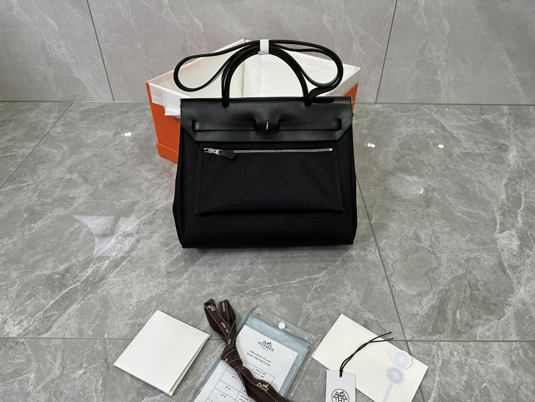 エルメス　Hermes herbag　2WAYバッグ　エールバッグジップPM 31　ショルダーバッグ　ハンドバッグ　内縫い　キャンバス×レザー　本革　10色 - 画像 12