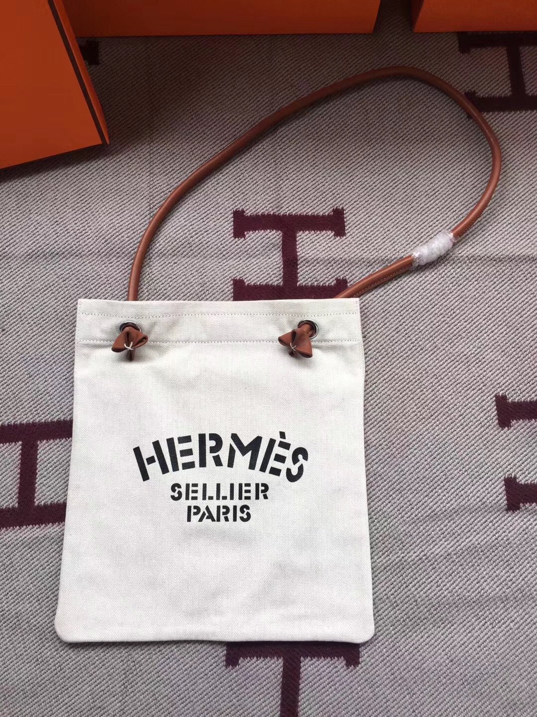 Hermes Aline Ⅱ　エルメス　アリーヌ　トワル シュヴロン　レディース　ショルダーバッグ　キャンバス　バッグ - 画像 9