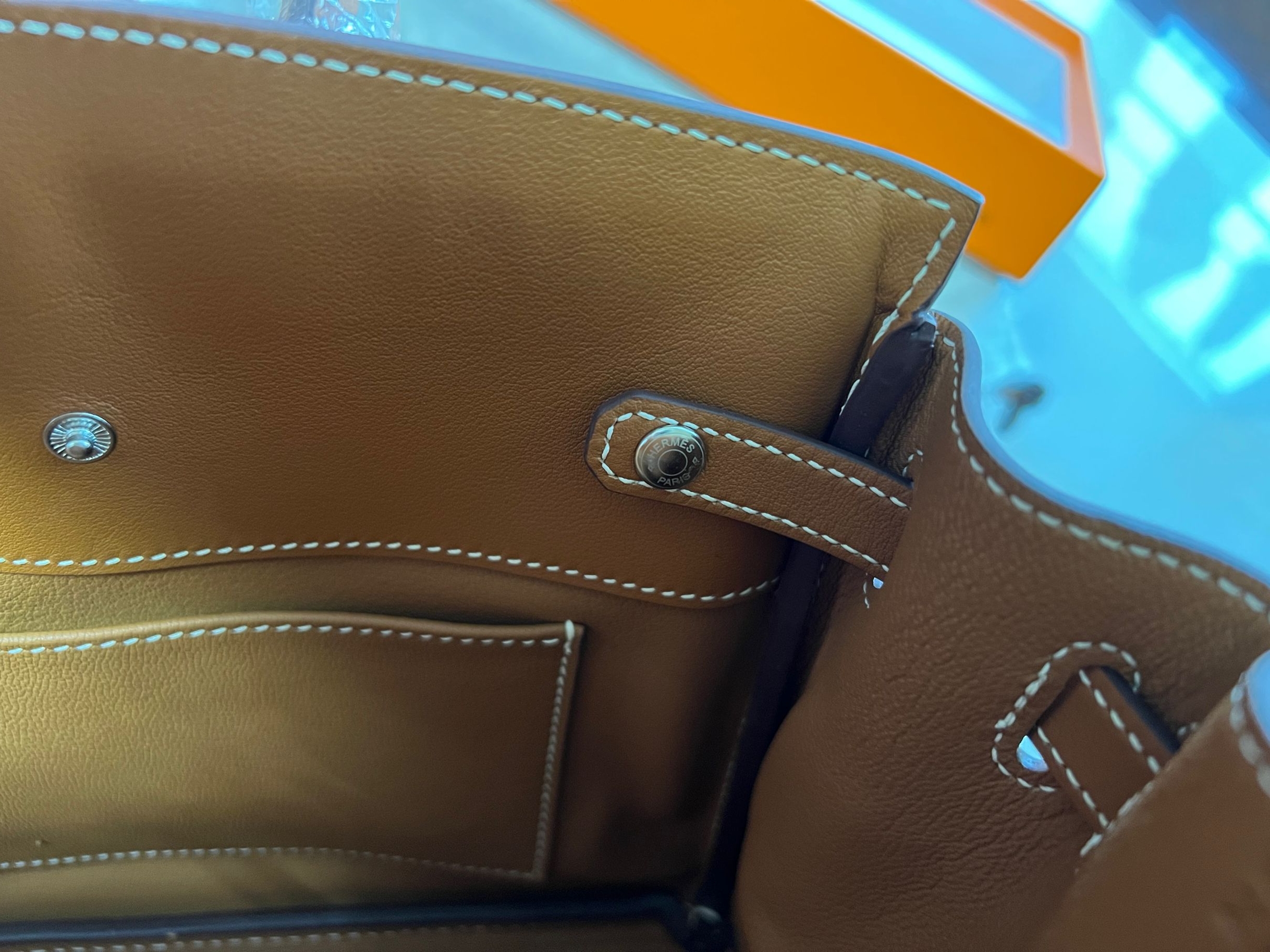 エルメスシャドーバーキン　Birkin shadow　ゴールド　シルバー金具　バーキン25　ハンドバッグ　レディース - 画像 7