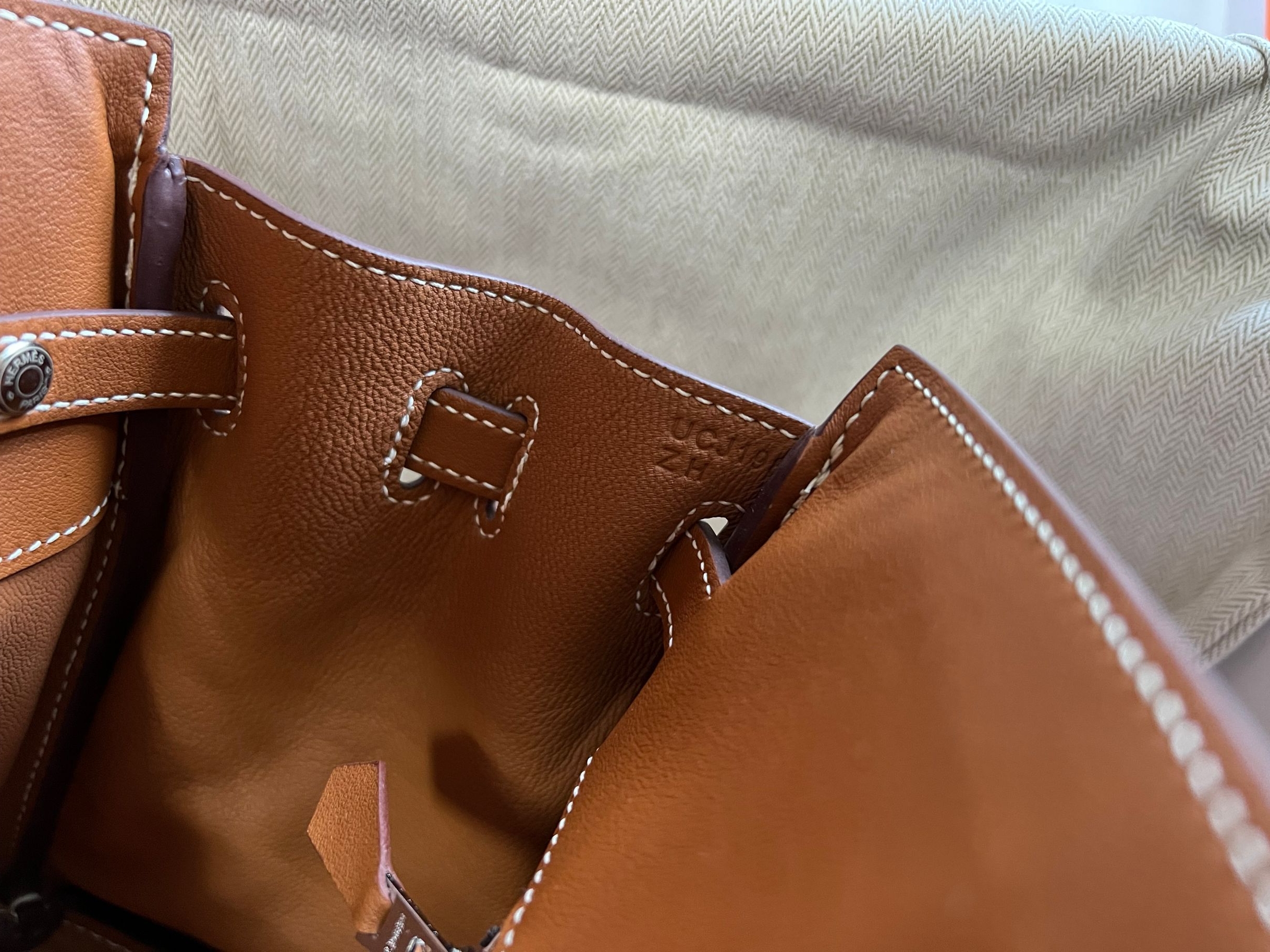 エルメスシャドーバーキン　Birkin shadow　ゴールド　シルバー金具　バーキン25　ハンドバッグ　レディース - 画像 9