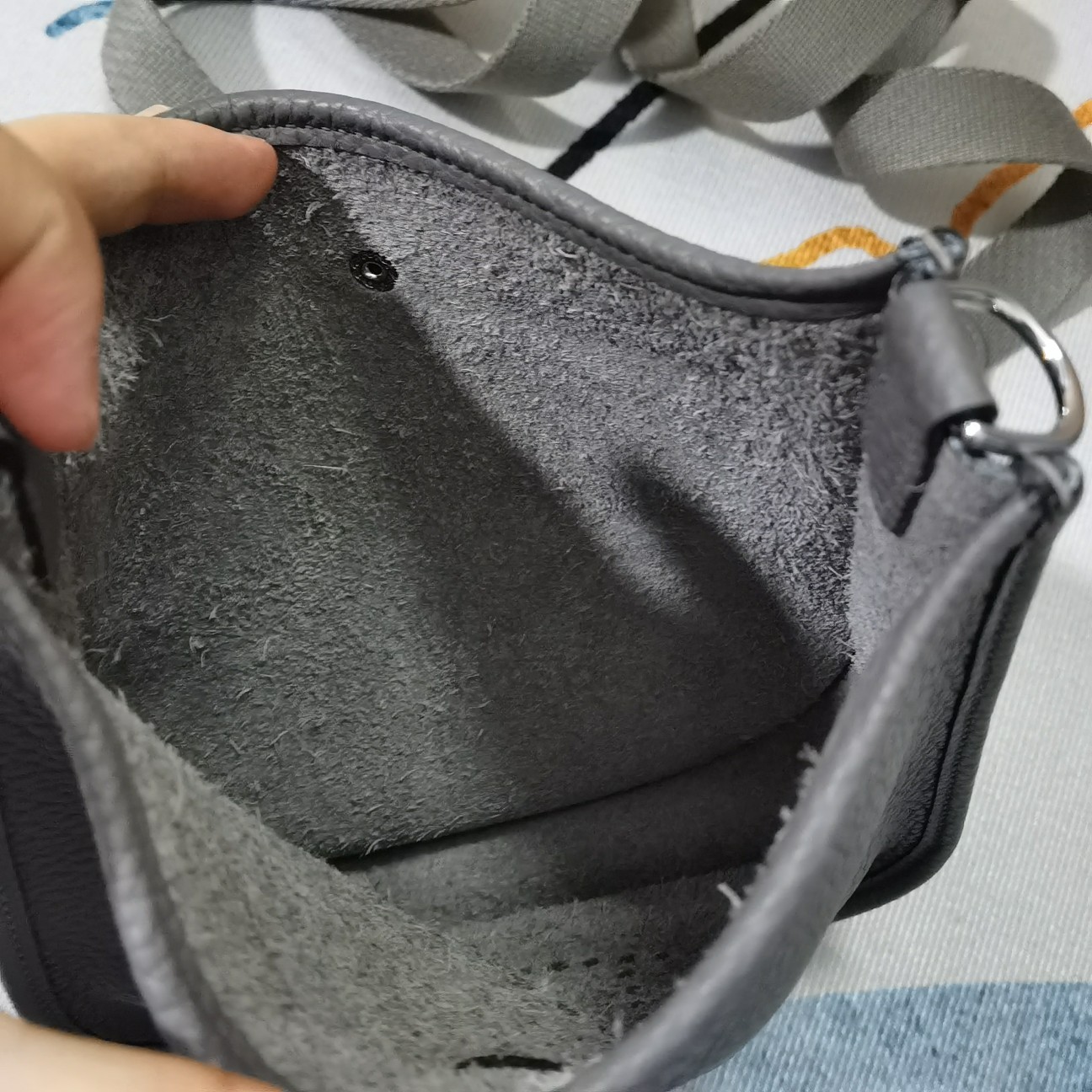 ハーフ手縫い エルメス Hermes Evelyne Mini エルメスエブリンミニ TPM 16 14色 シルバー/ゴールド金具お選び ショルダーバッグ 同色ストラップ - 画像 8