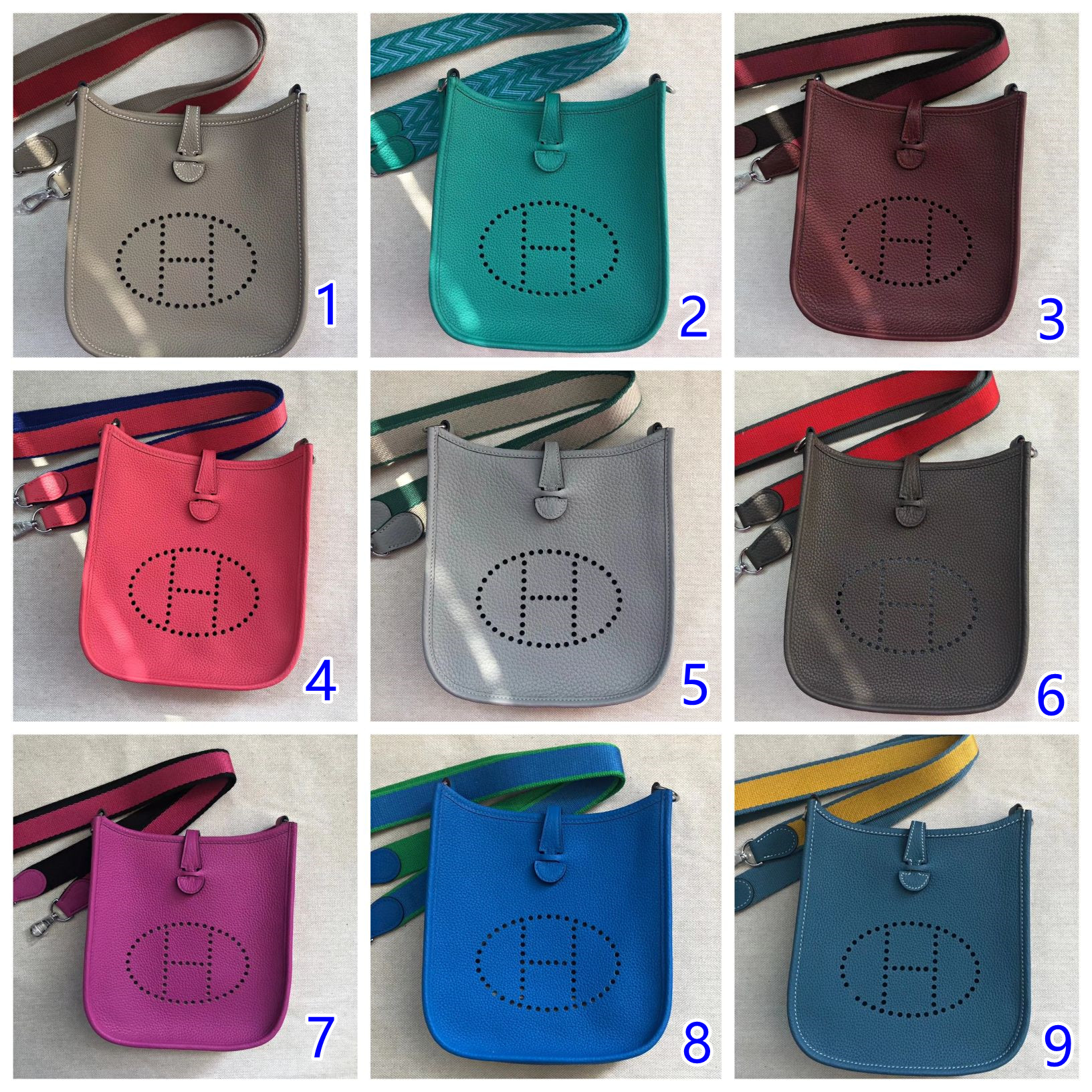 エルメスEvelyne Mini エルメスエブリンミニ TPM 16 Hermes 豊富な在庫 シルバー/ゴールド金具 ショルダーバッグ アマゾン?ジグザグ ミニショルダー 33色 ハーフ手縫い