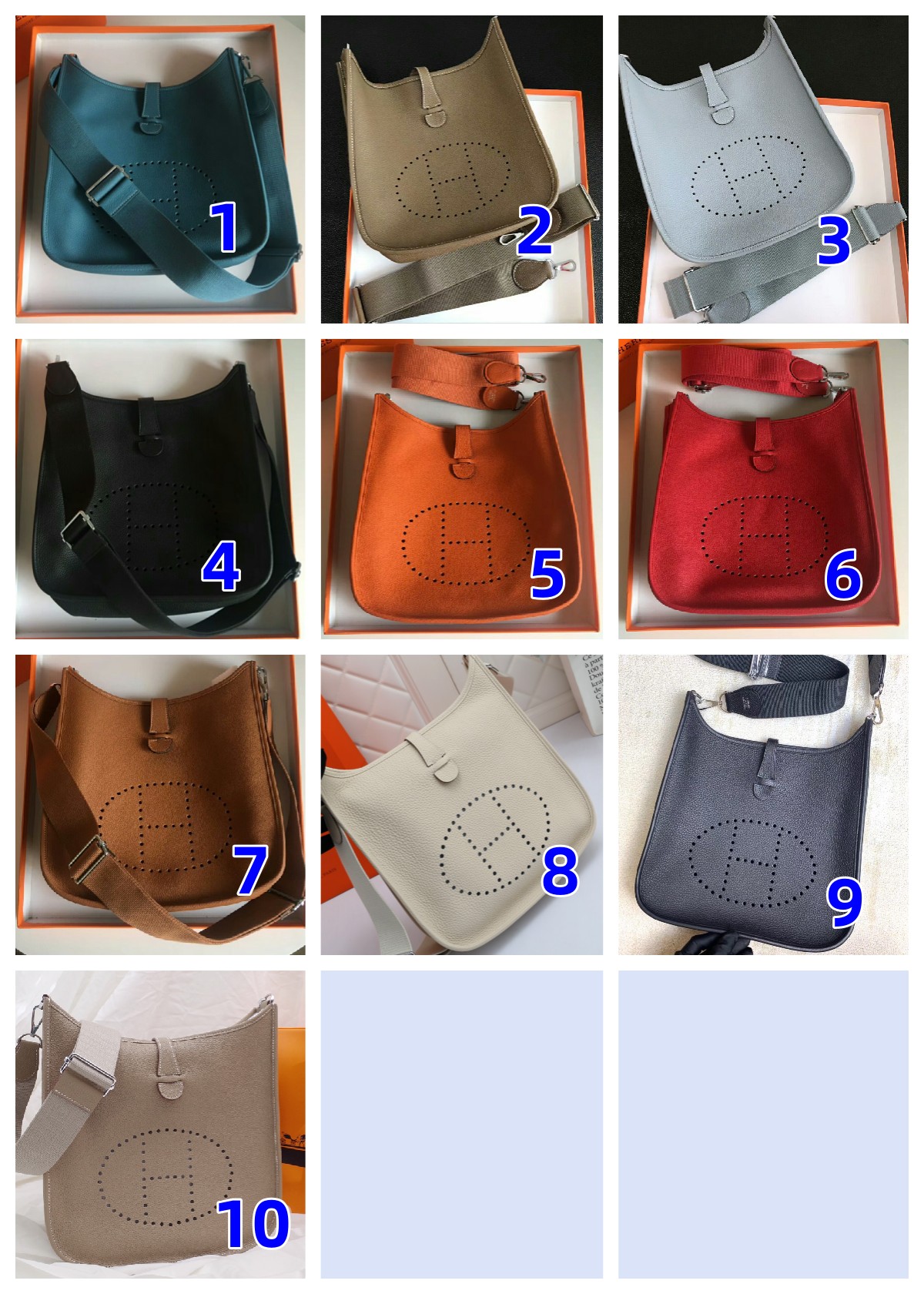 国内発送エルメスエブリンPM Evelyne III 29 　HERMES　ショルダーバッグ　シルバー金具　男女兼用　10色スーパーコピー安全なサイト