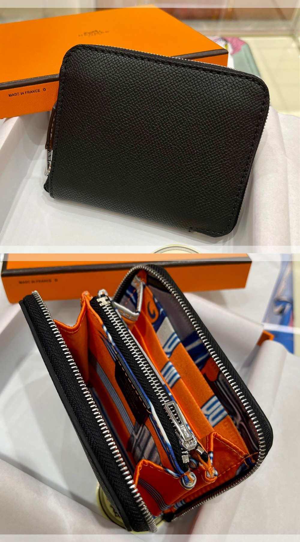 Hermes エルメス アザップ シルクイン コンパクト Azap Silkin Compact エプソン×シルク レディース ファスナー財布 - 画像 6