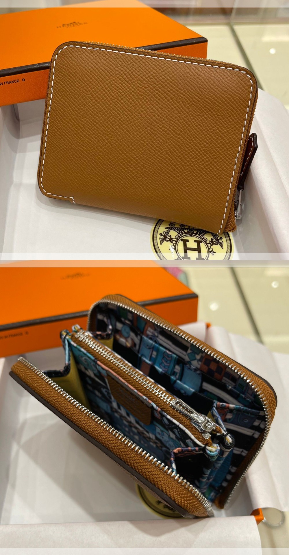 Hermes エルメス アザップ シルクイン コンパクト Azap Silkin Compact エプソン×シルク レディース ファスナー財布 - 画像 7