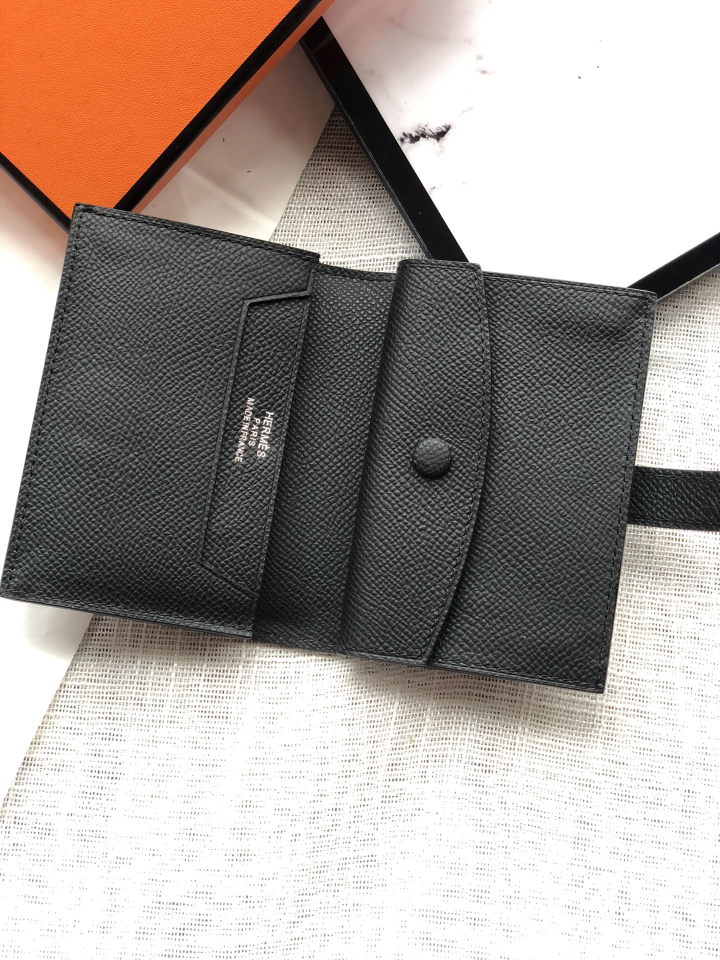 エルメス ベアン ミニ　HERMES　ベアンミニウォレット　カードケース　コイン入れ　ミニ財布　Hロゴ - 画像 4