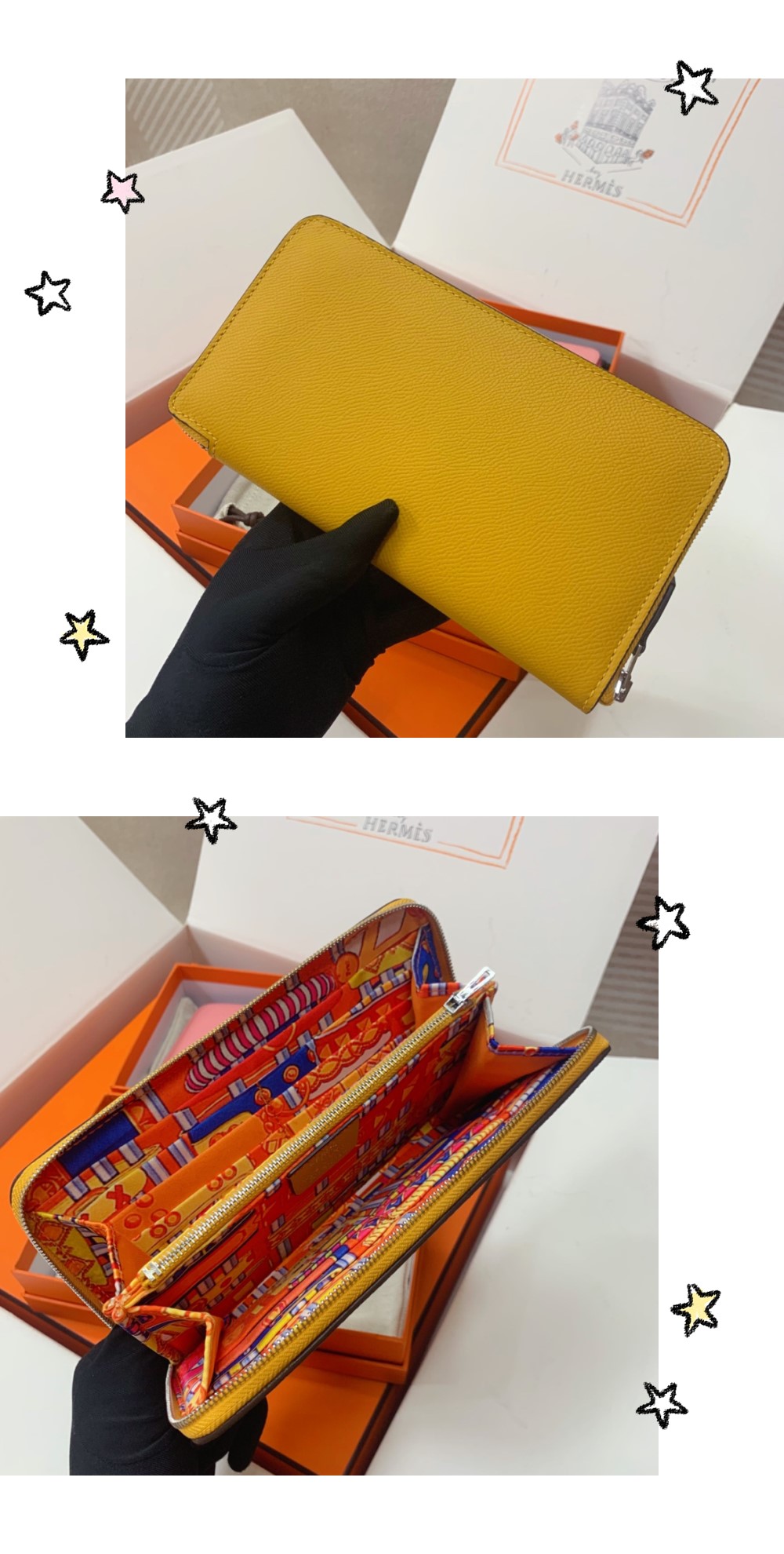 新色!!入荷 Hermes エルメス シンプル長財布 アザップ ロング シルクイン 札入れ 小銭入れ ラウンドファスナー ヴォーエプソン - 画像 5