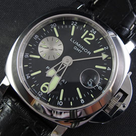 迅速な発送 PANERAI コピー時計N級品 ルミノール GMT PAM88 自動巻き 28800振動 ルミナス