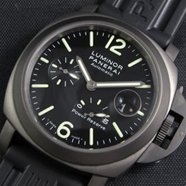 安心注文PANERAI LUMINOR PAM90 Asian 7750搭載 自動巻き 夜光 スモセコ 黒文字盤