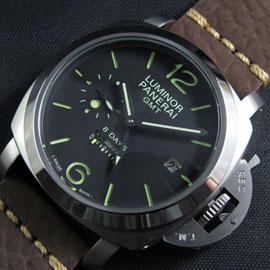 動力完璧 PANERAI ラジオミール PAM233 8 Days GMT Asian 21600振動 夜光