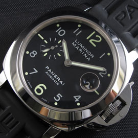 販促活動中 PANERAI LUMINOR MARINA PAM301コピー時計 オートマティック 黒文字盤 スーパールミナス 竜頭ガード