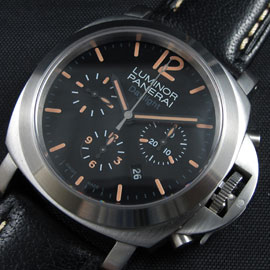 話題商品 PANERAI LUMINOR デイライトPAM00356 Asain 7750搭載 スモセコ 自動巻き クロノグラフ 竜頭ガード