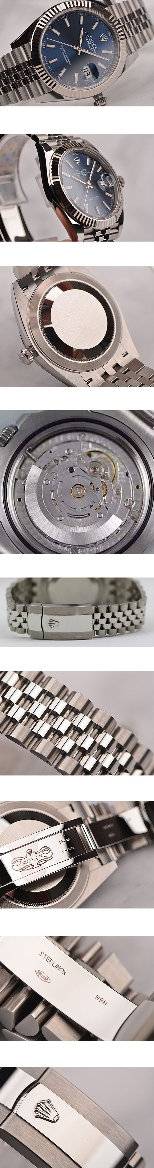 【ブルー】【Noob工場】ROLEX デイトジャストII  Ref. 126334 メンズ腕時計