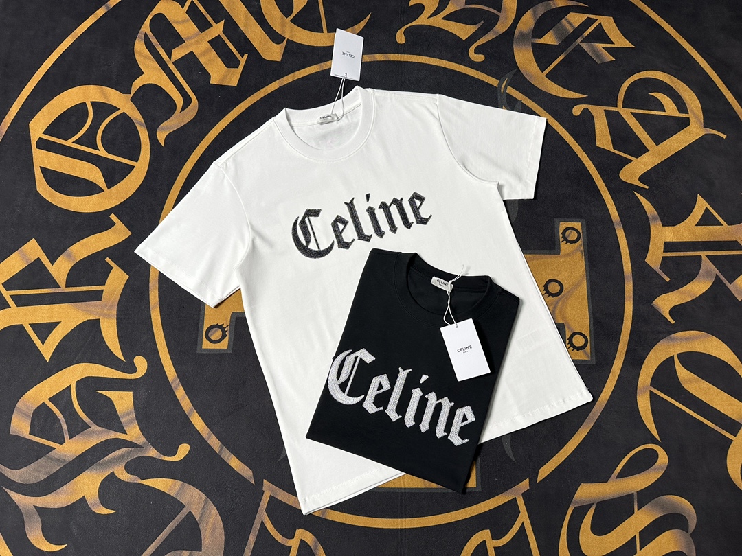 2色 2025ssセリーヌ 半袖Tシャツ メンズ レディース S M L XL スーパーコピー後払い安全なサイト