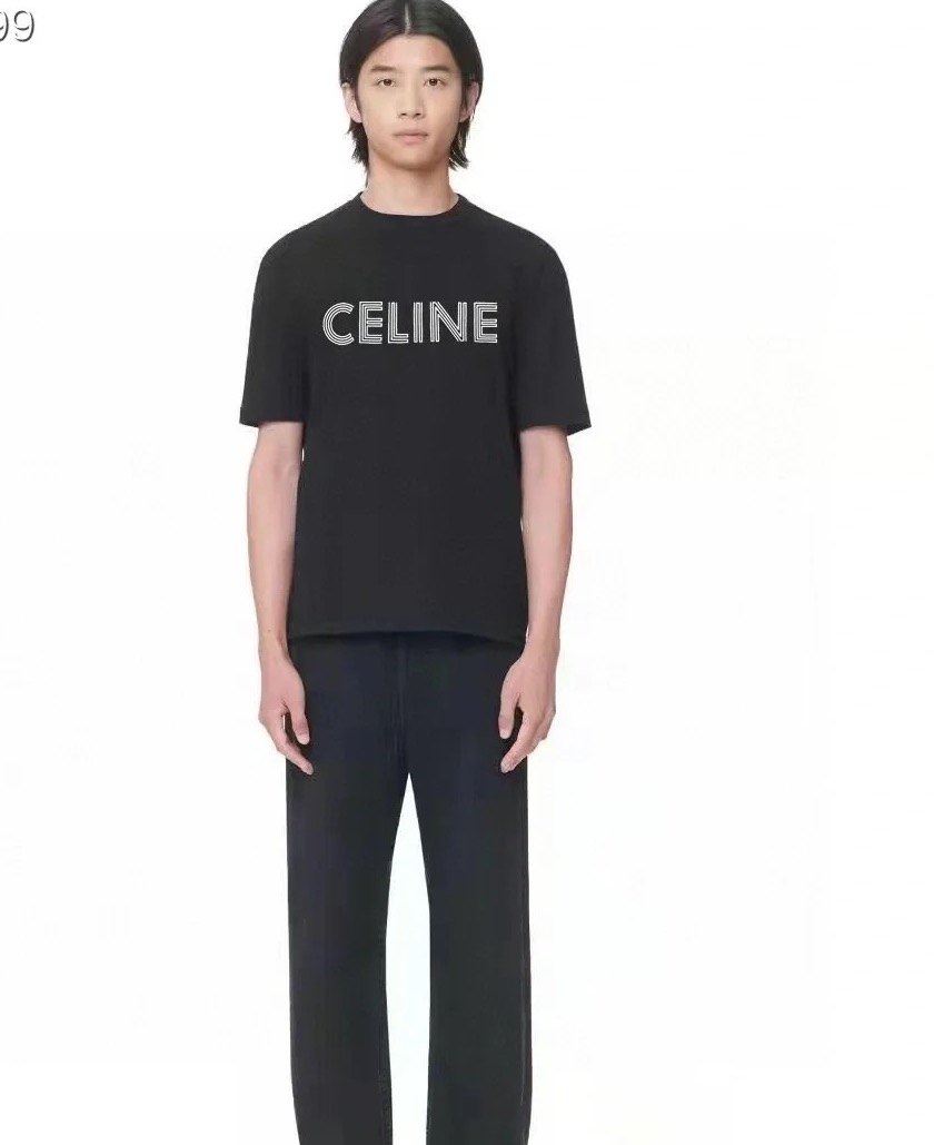 2色 2025ssセリーヌ 半袖Tシャツ メンズ レディース XS S M L サイズ大きめ スーパーコピーおすすめ 後払い