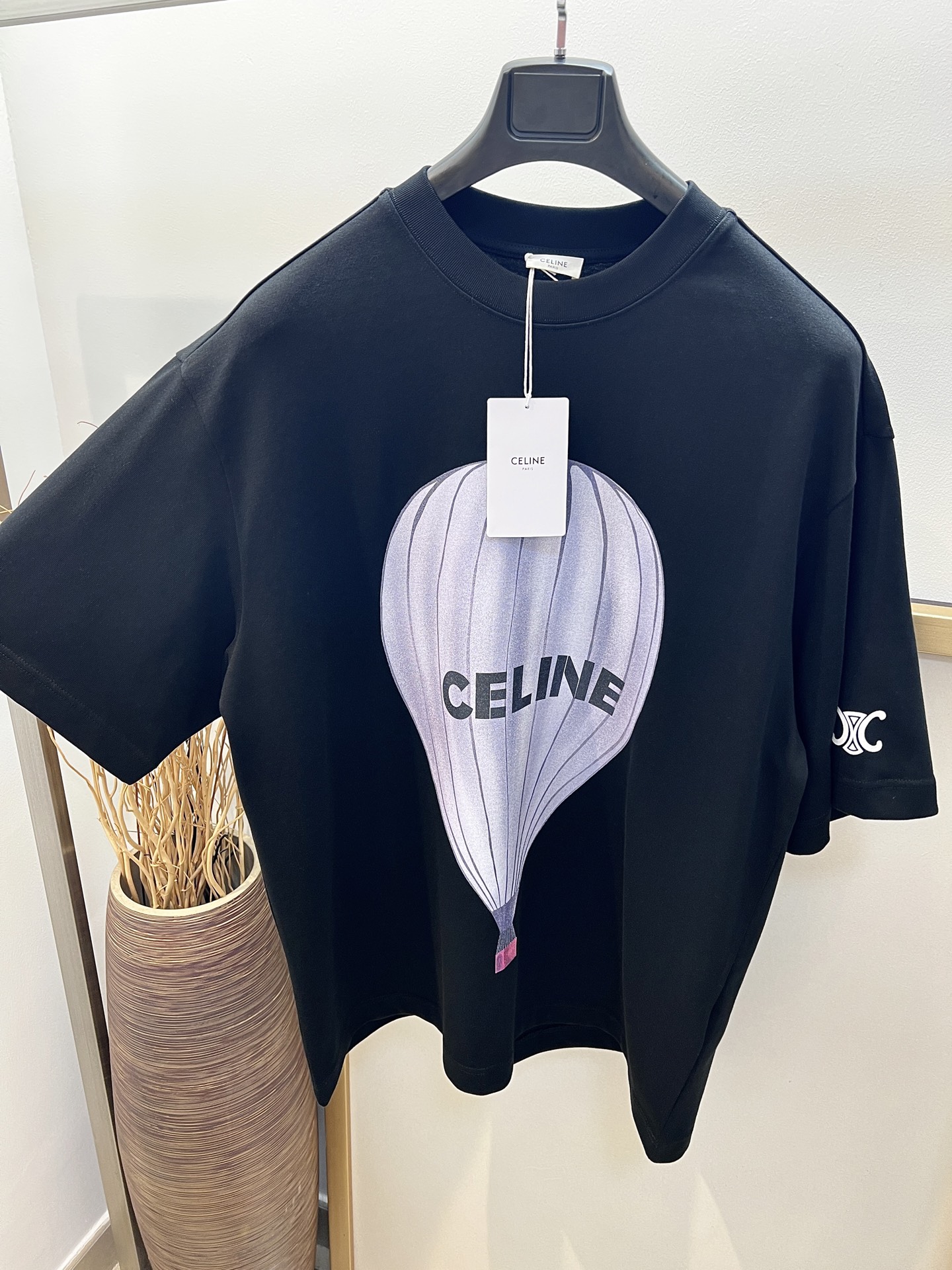 2色 セリーヌ 半袖Tシャツ メンズ レディース S M L XL トリオンフ Triompheスーパーコピー後払い人気サイト