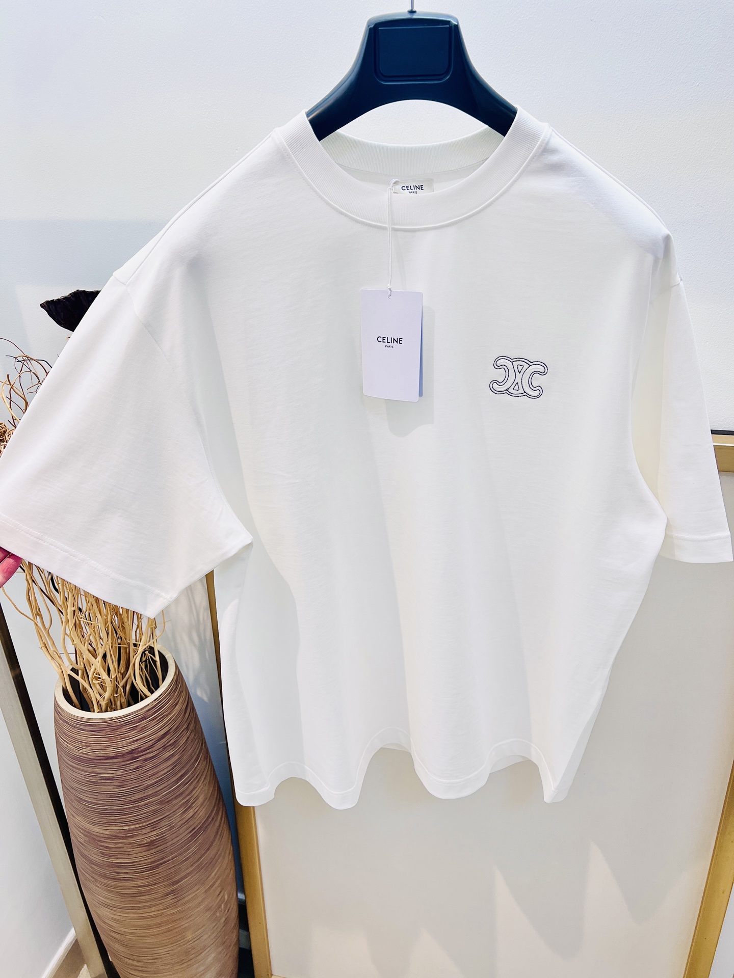2色 セリーヌ 半袖Tシャツ メンズ レディース S M L XL トリオンフ Triompheスーパーコピー後払い人気サイト