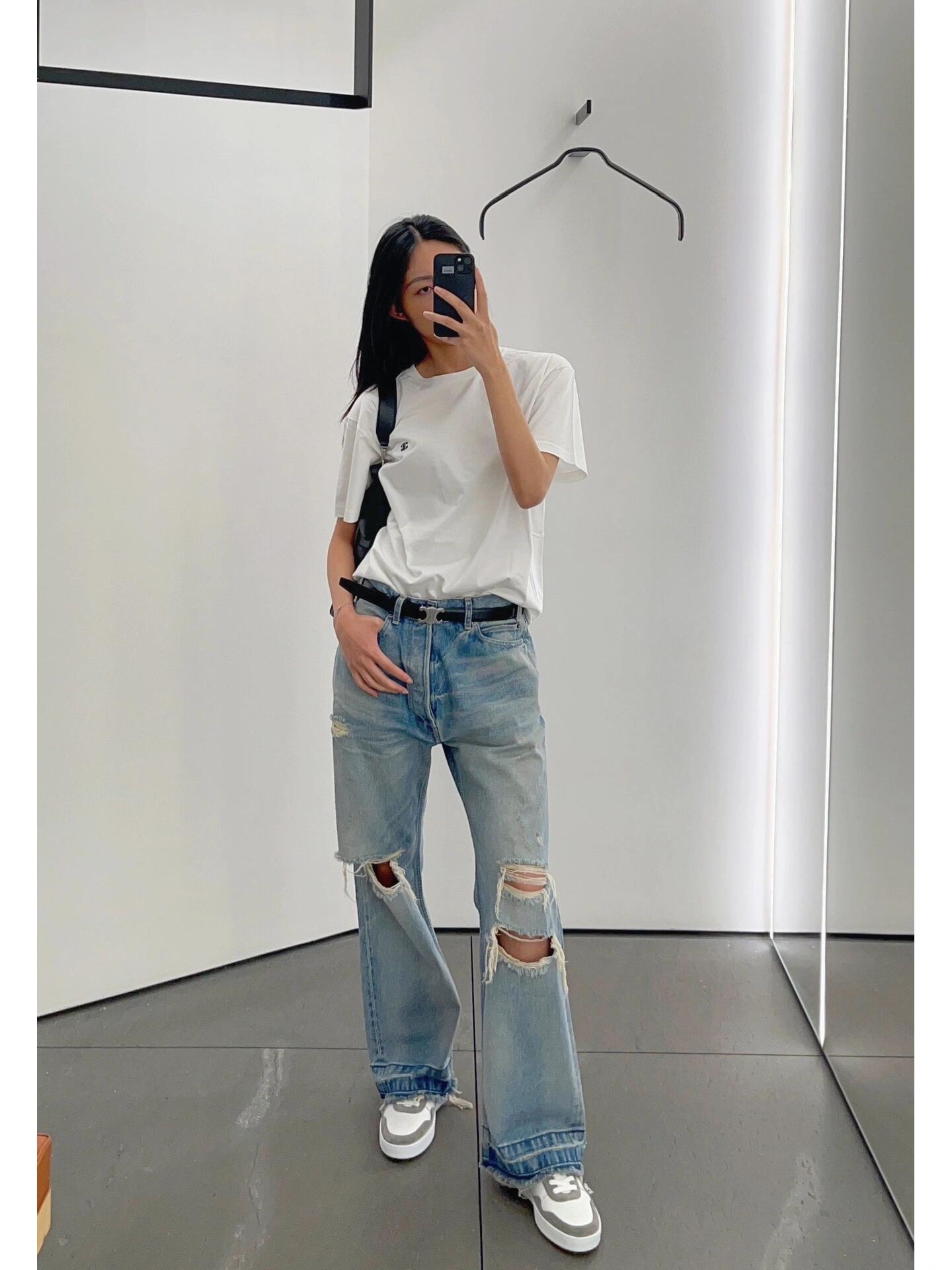 セリーヌ Wesley ジーンズ  ダメージジーンズ S M L XL スーパーコピー後払い人気サイト