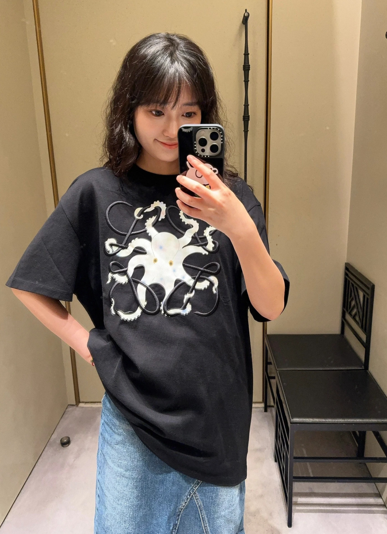 2色ロエベ 半袖Tシャツ マダコ logo メンズ/レディース XS S M L スーパーコピー代引き後払い可能