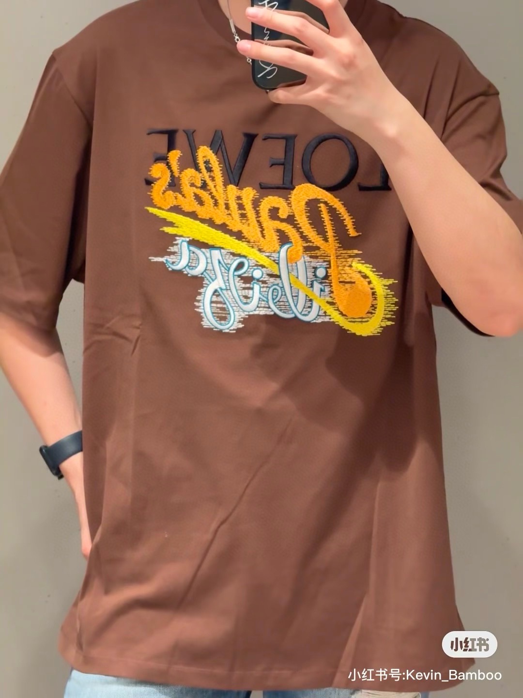 国内発送2色ロエベ 半袖Tシャツ メンズ/レディース XS S M L  代引き新作後払い
