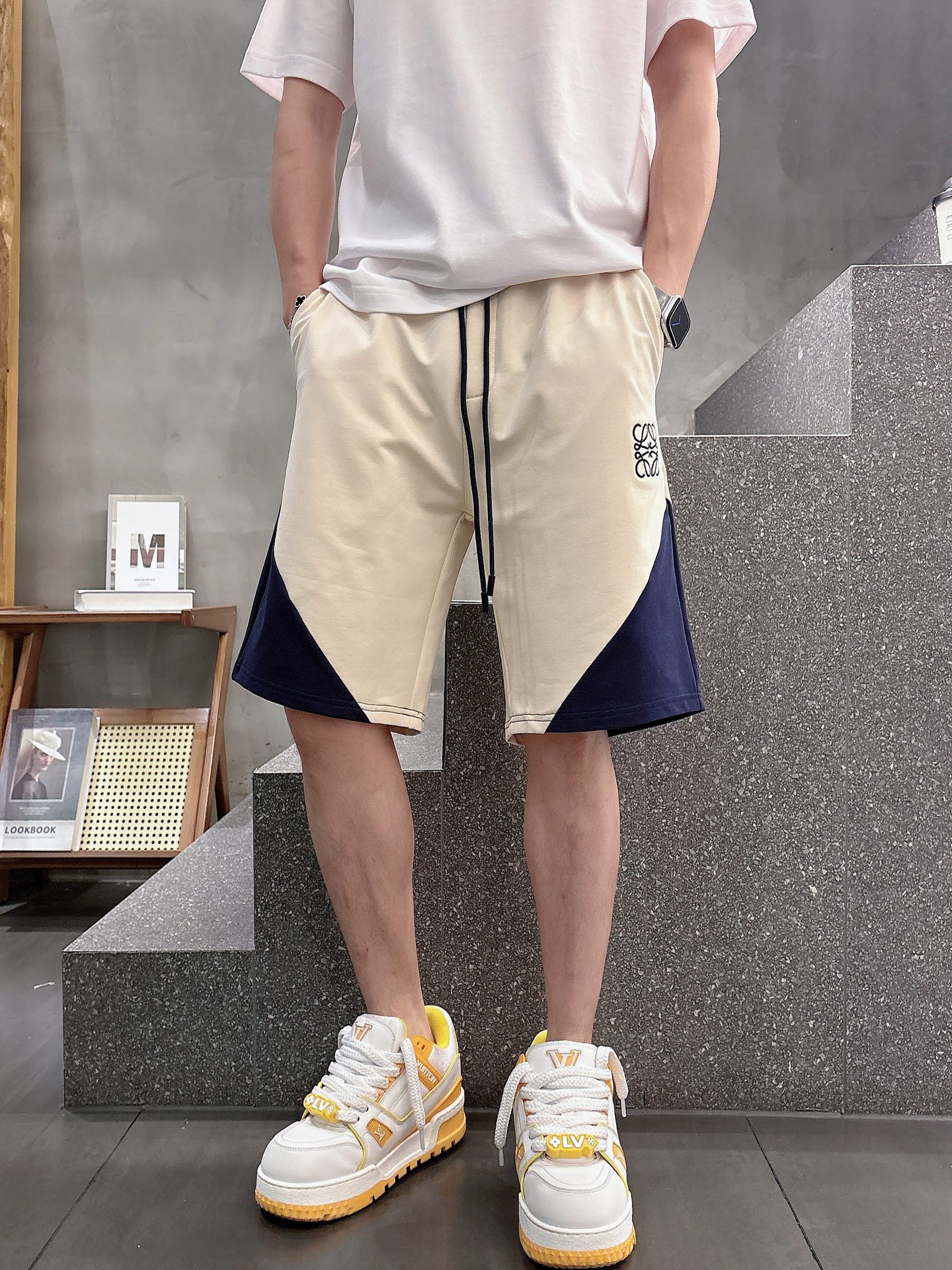 2色国内発送ロエベ 半ズボン メンズ/レディース S M L XL スーパーコピーN品後払い