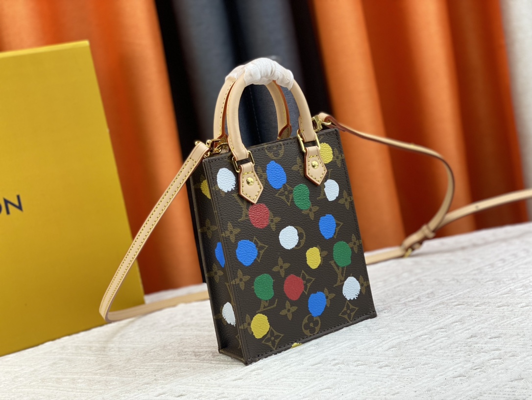 2色後払いルイヴィトン X 草間彌生 Monogramトートバッグ スーパーコピー  M69442 M81867 x YK Petit Sac PlatLVバッグ代引き国内発送