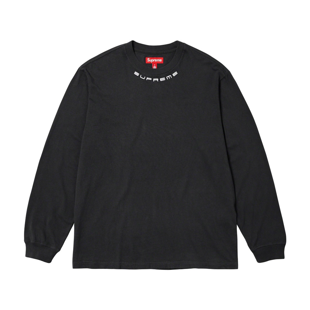 2色 Supreme 23fw COLLAR LOGO L/S TOP 長袖シャツ  シュプリーム コピー本当に後払い代引き