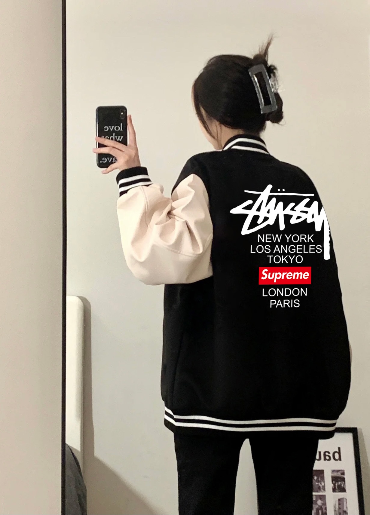 Stussy x Supreme スタジャン 本当に後払いシュプリーム コピー代引き